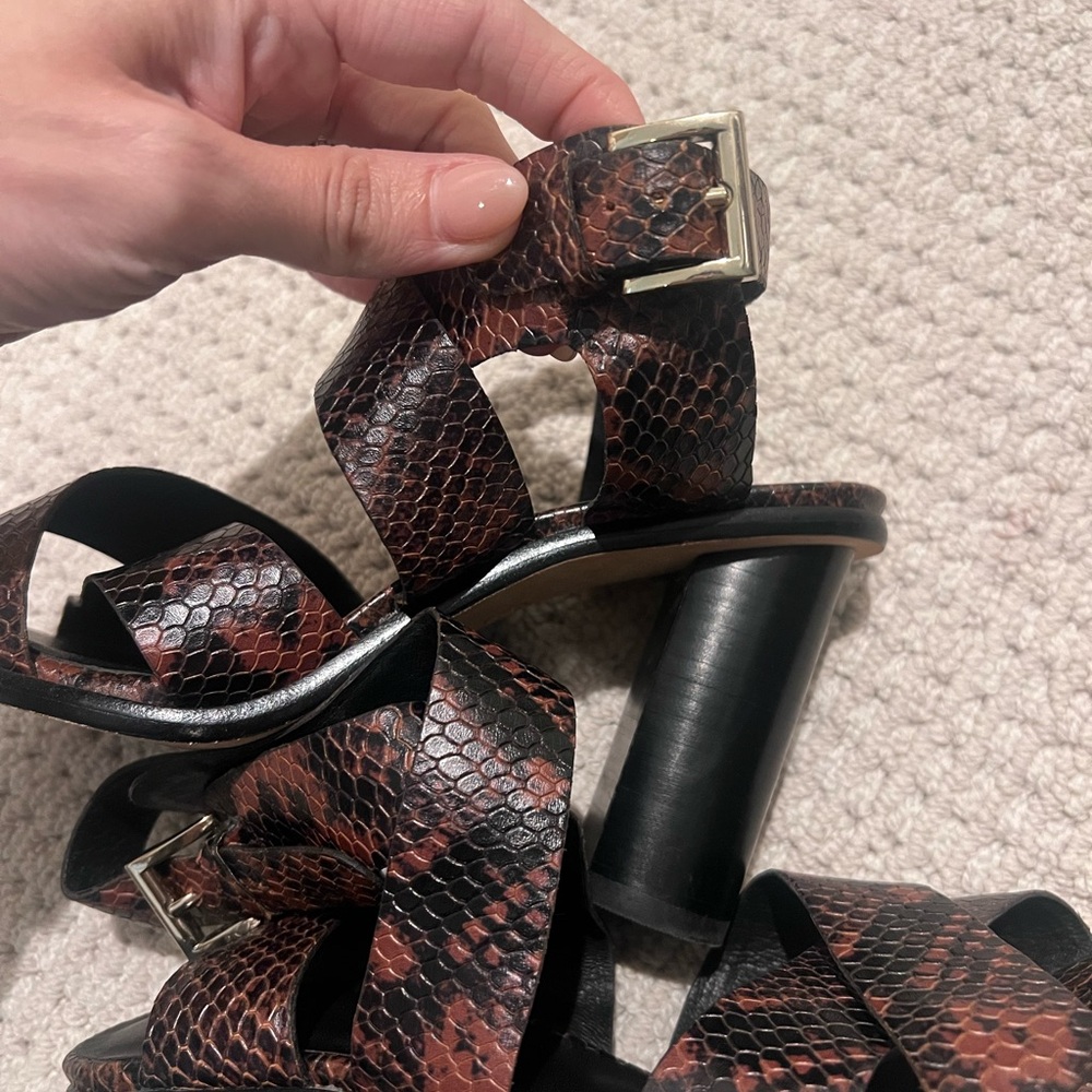 JOIE Python Snake Leather strap heel 37.5